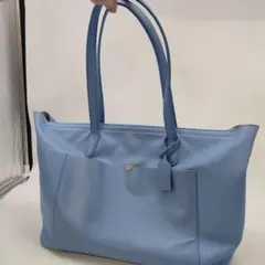 ⑦Smythson トートバッグ ライトブルーのサムネイル