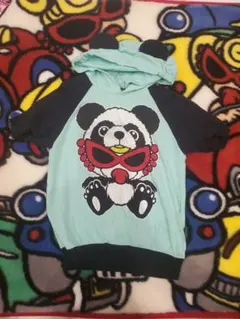 o*7様 ヒスミニ　耳付き　半袖パンダ90