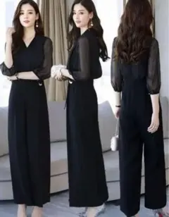 レディース パンツ ドレス セットアップ オールインワン フォーマル2XL