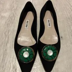 miu miu フラットシューズ ブラック