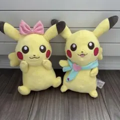 611. Girlish PIKACHU でっかいぬいぐるみ♡ピカチュウ2種