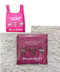 【大特価】ハローキティ 日焼けキティ エコバッグ ピンク
