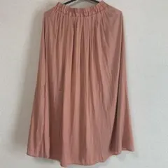 ピンク オレンジ フレアスカート