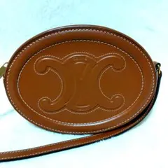 セリーヌ　マカダムオーバスパース　キュイル　トリオンフ　ショルダーバック　茶