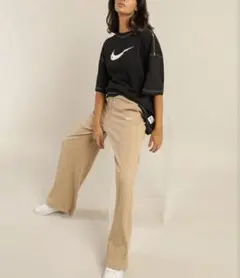 NIKEナイキ ウィメンズ リブド ジャージー ワイド レッグ パンツ