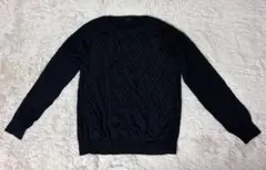 Gabardine キャバジン K.T ブラック ダイヤ柄 長袖ニット 9号のサムネイル