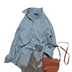 新品未使用 ラルフローレン シャンブレーシャツ ポニー刺繍 ボタンダウン XL