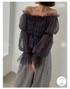 SNIDEL オフショルブラウス