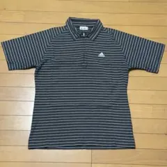 土日限定価格 adidas メンズ 半袖ポロシャツ ブラック ボーダー XO