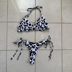 白黒ヒョウ柄 セパレートビキニ
