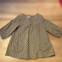 Angela-K アンジェラケイ　ナチュラルドット　キッズチュニック　日本製