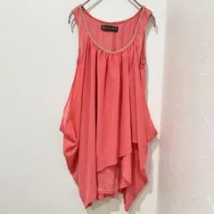 ✨美品❤️【セシルマクビー】(M)コーラルピンク/ノースリーブチュニック