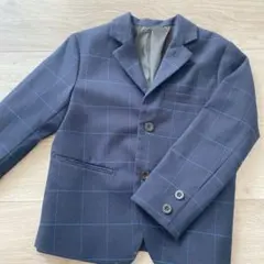 チェック柄ネイビージャケット 120