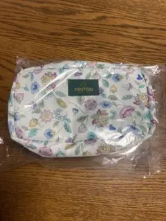 【新品】MINTON 花柄スクエアポーチ（グリーン）のサムネイル