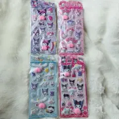 サンリオ 4枚セット 桃シール お尻 マシュマロシール メロクロ シナモン