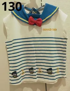 新品❢130サイズ Disney ドナルド　なりきりTシャツ 刺繍 セーラー