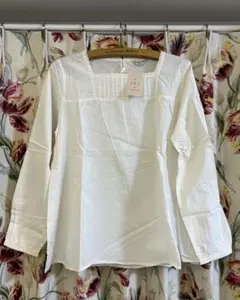 タグ付　サマンサモスモス　スクエアネックピンタックレースブラウス　未使用