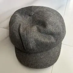 グレー ウール混 キャスケット 58cm
