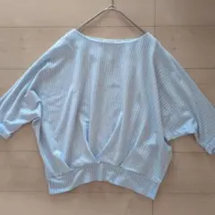 ショコラフィーネローブ☆ドルマンスリーブ☆ストライプカットソー