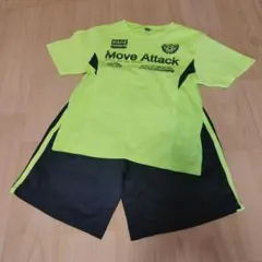 キッズ　スポーツウェアセット　蛍光イエロー