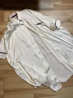 ジェラートピケ　シャツロングワンピ　one size