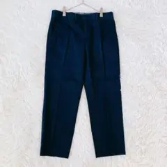 バナナリパブリック スラックス M ネイビー 美脚テーパード ストレッチ 万能