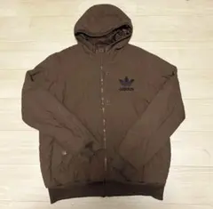 adidas ブラウン フード付きジャケット