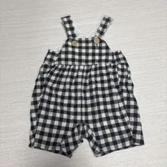 西松屋 チェック柄ロンパース 80cm