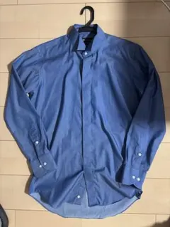 長袖ワイシャツデニムライクウィングカラーブルーP.S.FA