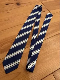【美品】FRANCO BASSI ネイビー ストライプ ネクタイ