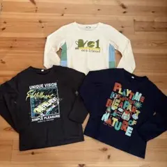 キッズ　ロンT 3セット　サイズ130 1枚はラグマート