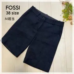 【フォッシ】♦︎ウール混 ハーフパンツ チャコールグレー M相当 上品カラー