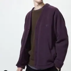 ユニクロ ニードルズ コラボ フリースオーバーサイズカーディガン PURPLE