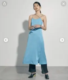 美品⭐︎PUBLIC TOKYO キャミワンピース　水色　ブルー