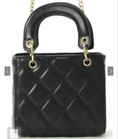 GRL2Wayキルティングチェーンスクエアショルダーバッグ[tr406]ブラック