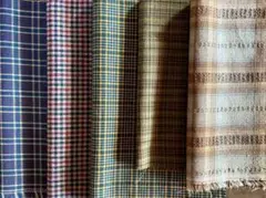 カントリーチェック生地5枚セットはぎれ
