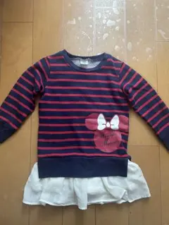 Disney ストライプ 長袖カットソー 100cm