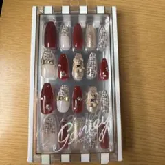 ネイルチップセット 20個入り ストーン付き