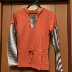 キッズ フード付きカットソー