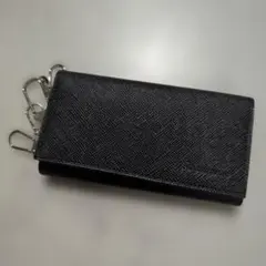 美品Aquascutum キーケース ブラック