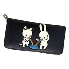 CUNE 虹ゲロ うさぎ ねこ ロゴ ロング ウォレット 長財布 ブラックのサムネイル