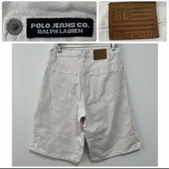 【POLO JEANS】ポロジーンズ ホワイトデニムハーフパンツ ラルフローレンのサムネイル
