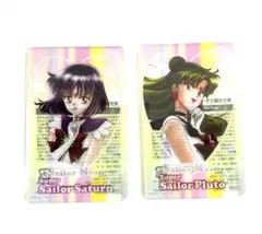 セーラーサターン&セーラープルート＊明治コラボ クリアカード