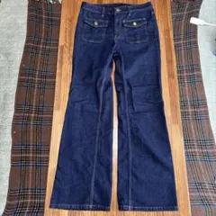 ダークブルーブーツカットデニム