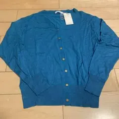 新品タグ付　テチチ Vネックカーディガン ブルー