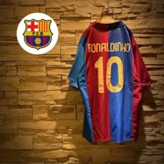 【大人気】バルセロナ/#10/ロナウジーニョ/ユニフォーム/ユニ愛好家/M