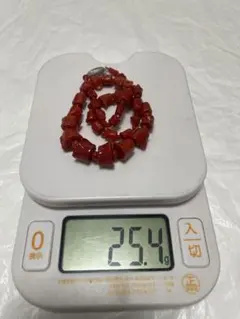 赤珊瑚ネックレス、シルバー刻印、大体43cm