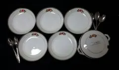 昭和レトロ 　カレー皿・スープチューリン　セット