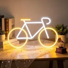 光る看板New最安値ネオン祭り☆ グロー＆ライド 自転車形ネオンサイン管LED