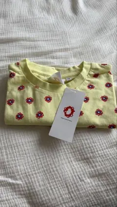 プチバトー Tシャツ 新品 未使用 95 ベビー ブランドロゴ 黄色 虹 36M 